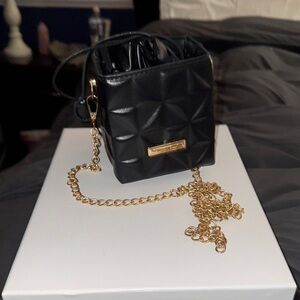Black Quilted Chain Bag